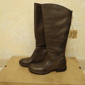 NEW BORN Laurette Riding Boots, Dark Brown Full Grain Leather, Women Size 7.5M